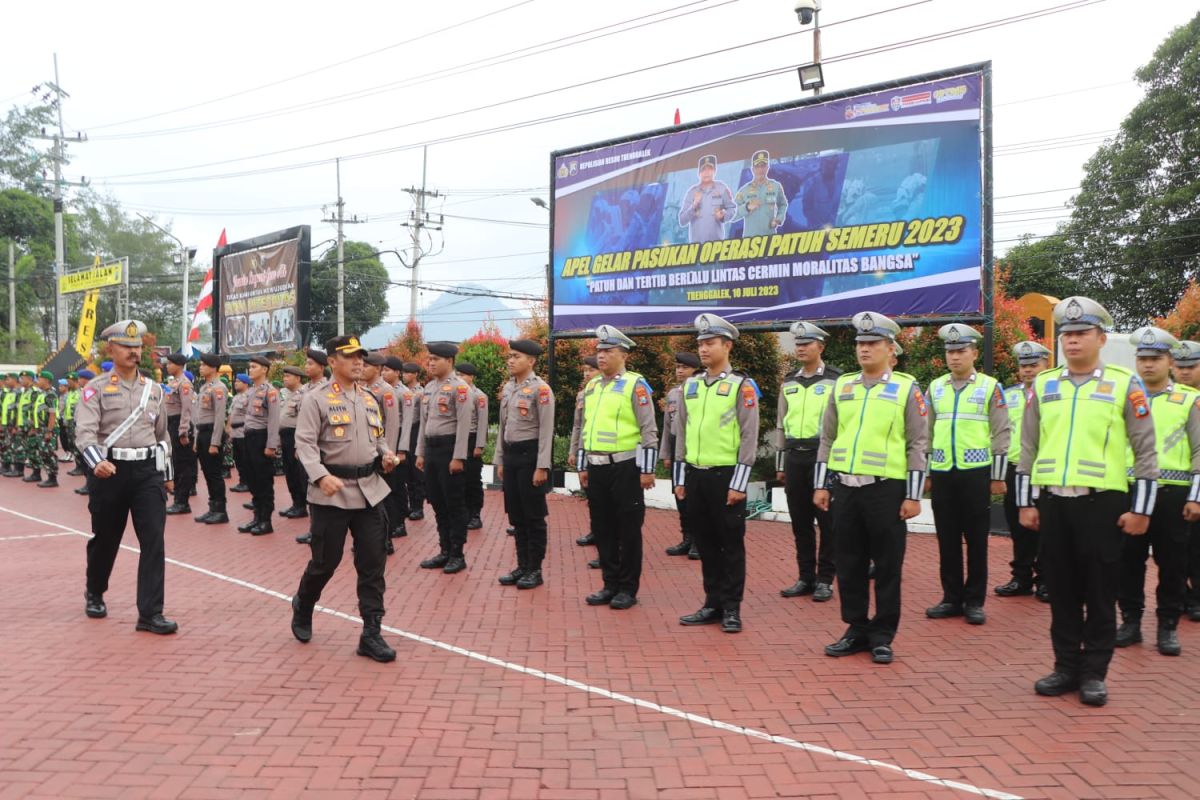 Polres Trenggalek kerahkan 57 personel Operasi Patuh Semeru 2023