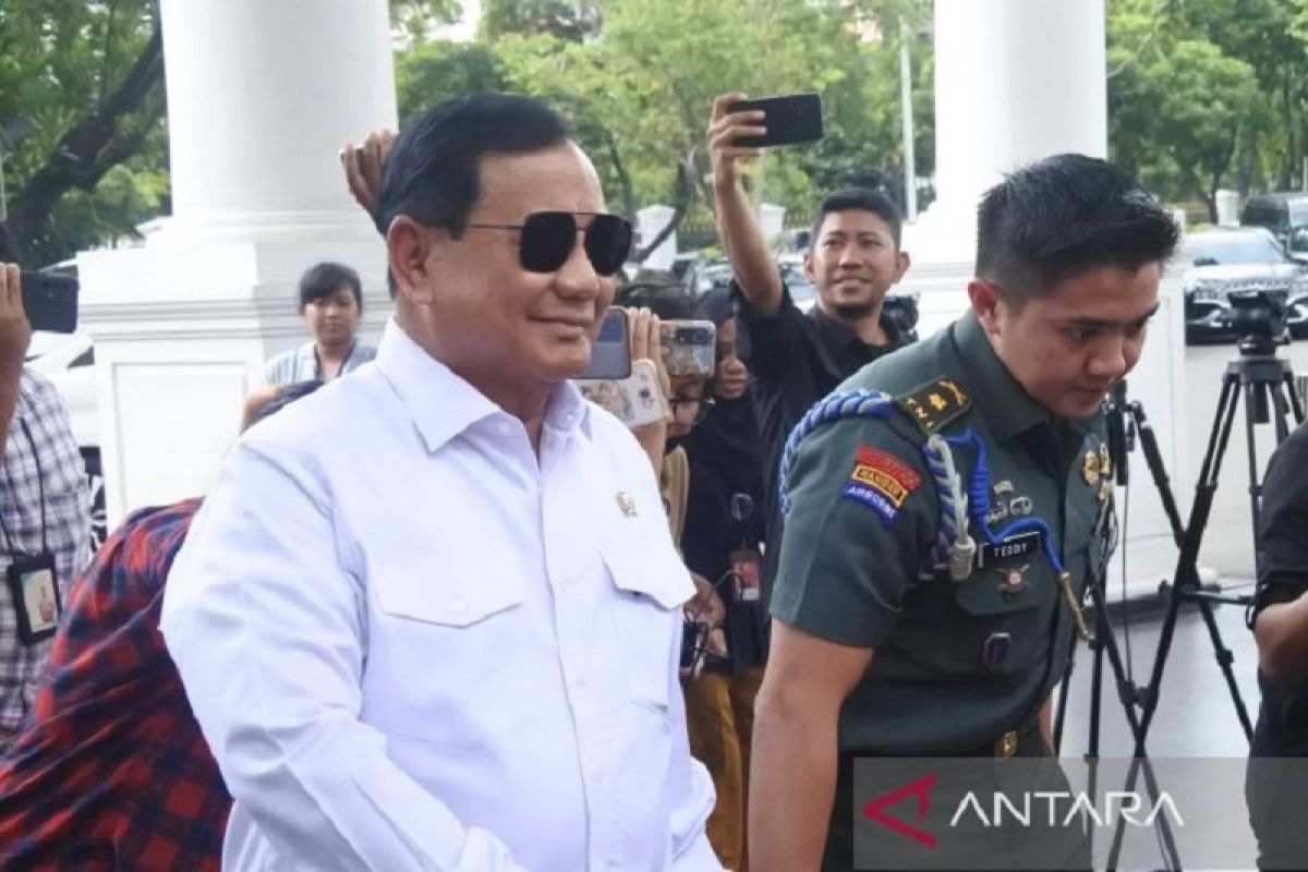 Menhan Prabowo temui Presiden Jokowi di Istana Kepresidenan