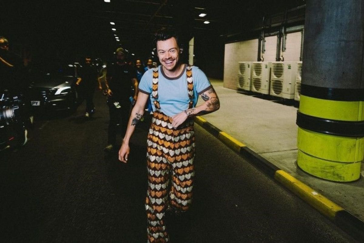 Wajah penyanyi pop Harry Styles dilempar benda asing saat konser di Wina