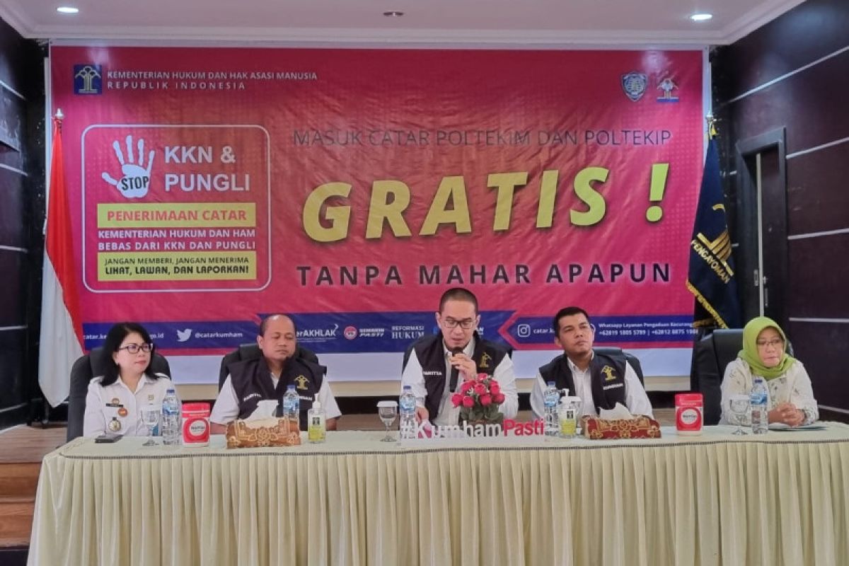 Kanwil Kemenkumham Sulut tegaskan masuk Catar Poltekip dan Poltekim gratis