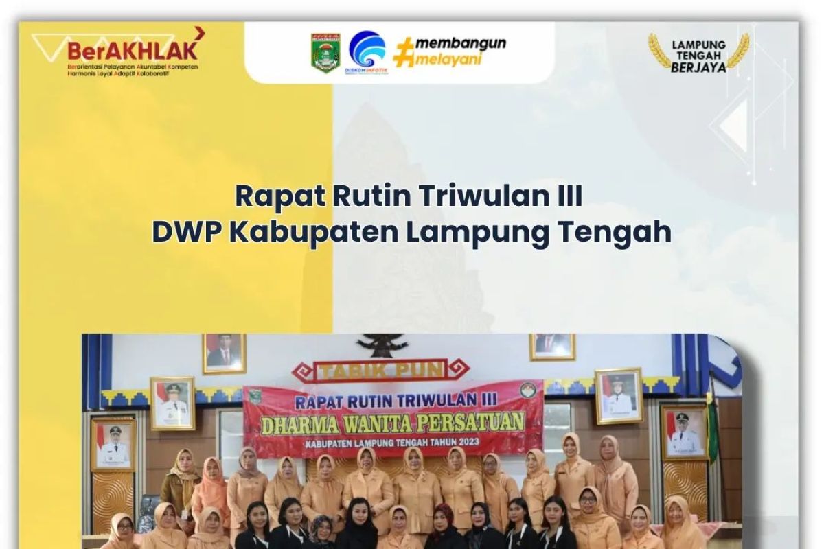 Ketua Dharma Wanita Lampung Tengah buka acara rakor triwulan