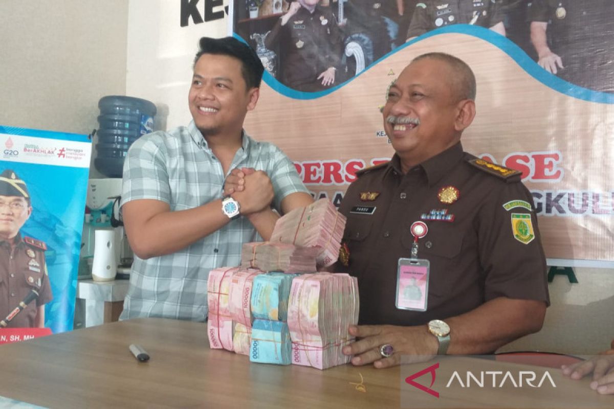 Kontraktor kasus korupsi titipkan uang Rp450 juta ke Kejati Bengkulu