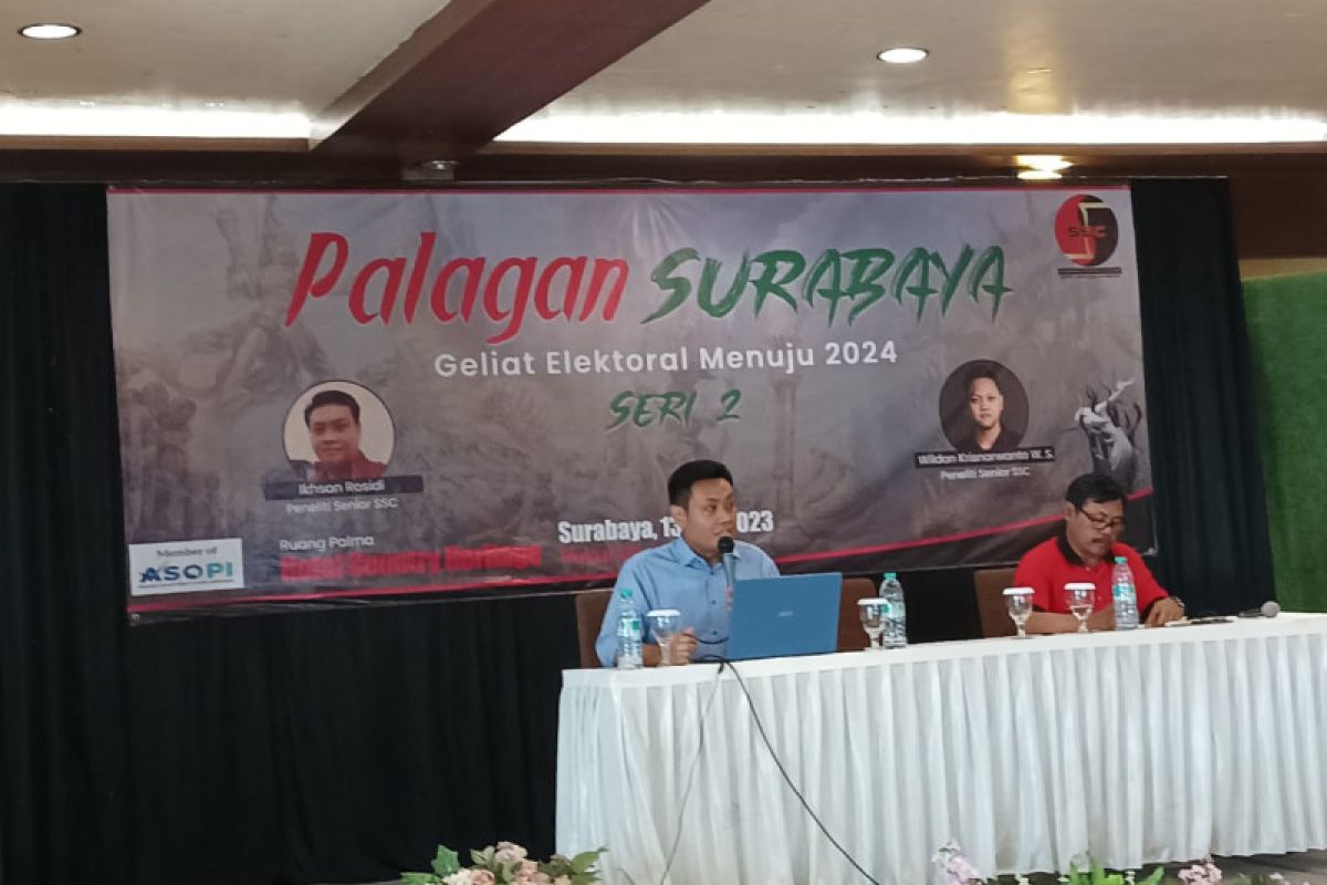 SSC: PDIP jadi partai pilihan terbanyak perempuan di Surabaya