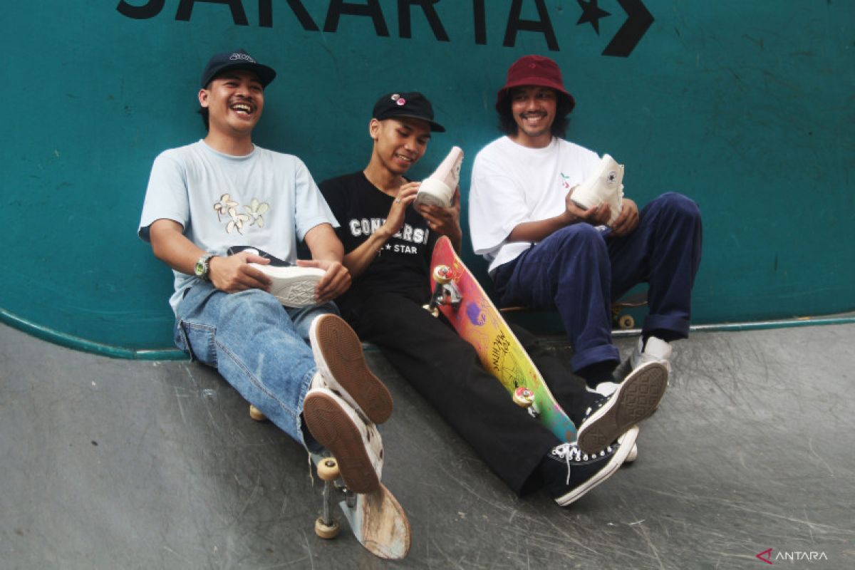 Tiga riders muda bagikan "tips-tricks" bermain skateboard