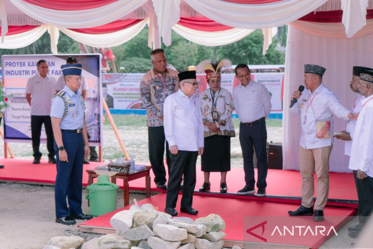 Wapres RI tinjau lokasi pembangunan pabrik Pupuk Kaltim di Papua Barat