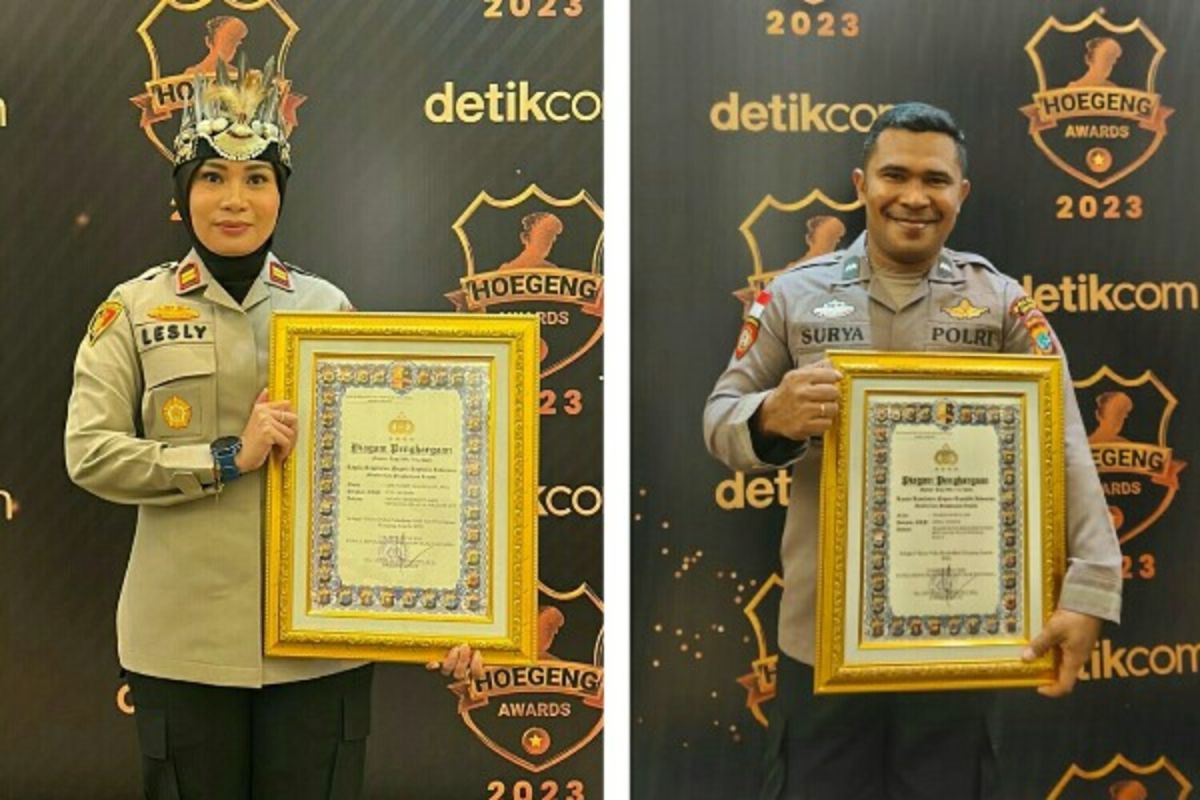 Dua personel Polda Sulut raih penghargaan Hoegeng Awards 2023