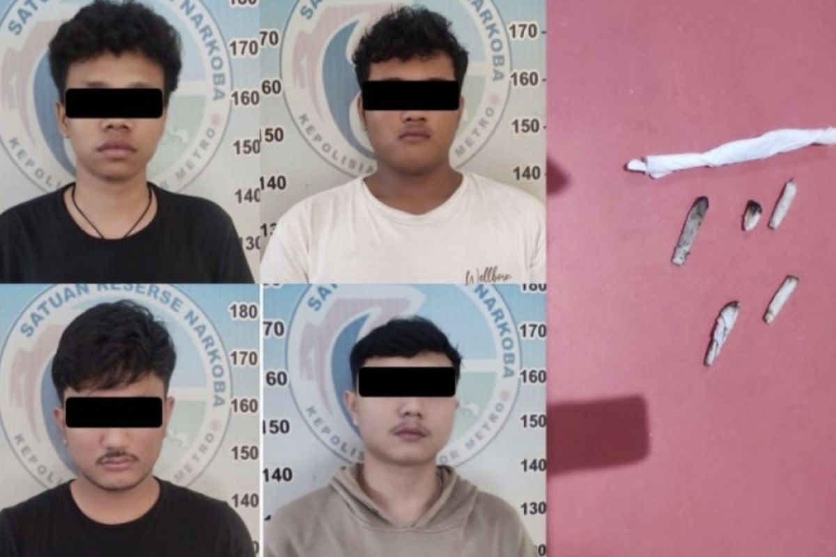 Polisi tangkap empat remaja konsumsi ganja