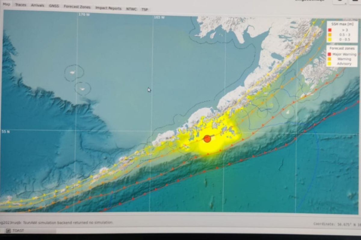 Gempa M7,1 di Alaska, tidak berpotensi tsunami di wilayah Indonesia