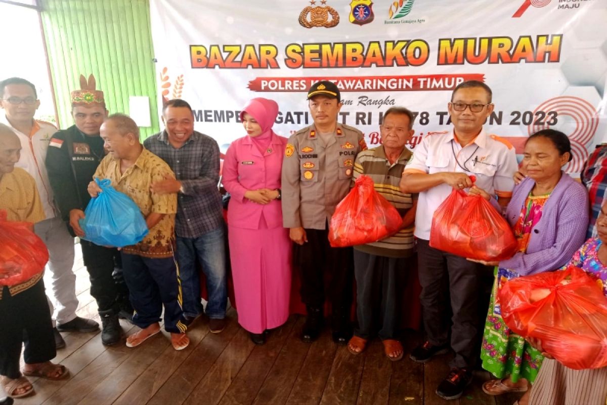 BGA Group dan Polres Kotim gelar bazar sembako murah bantu masyarakat desa