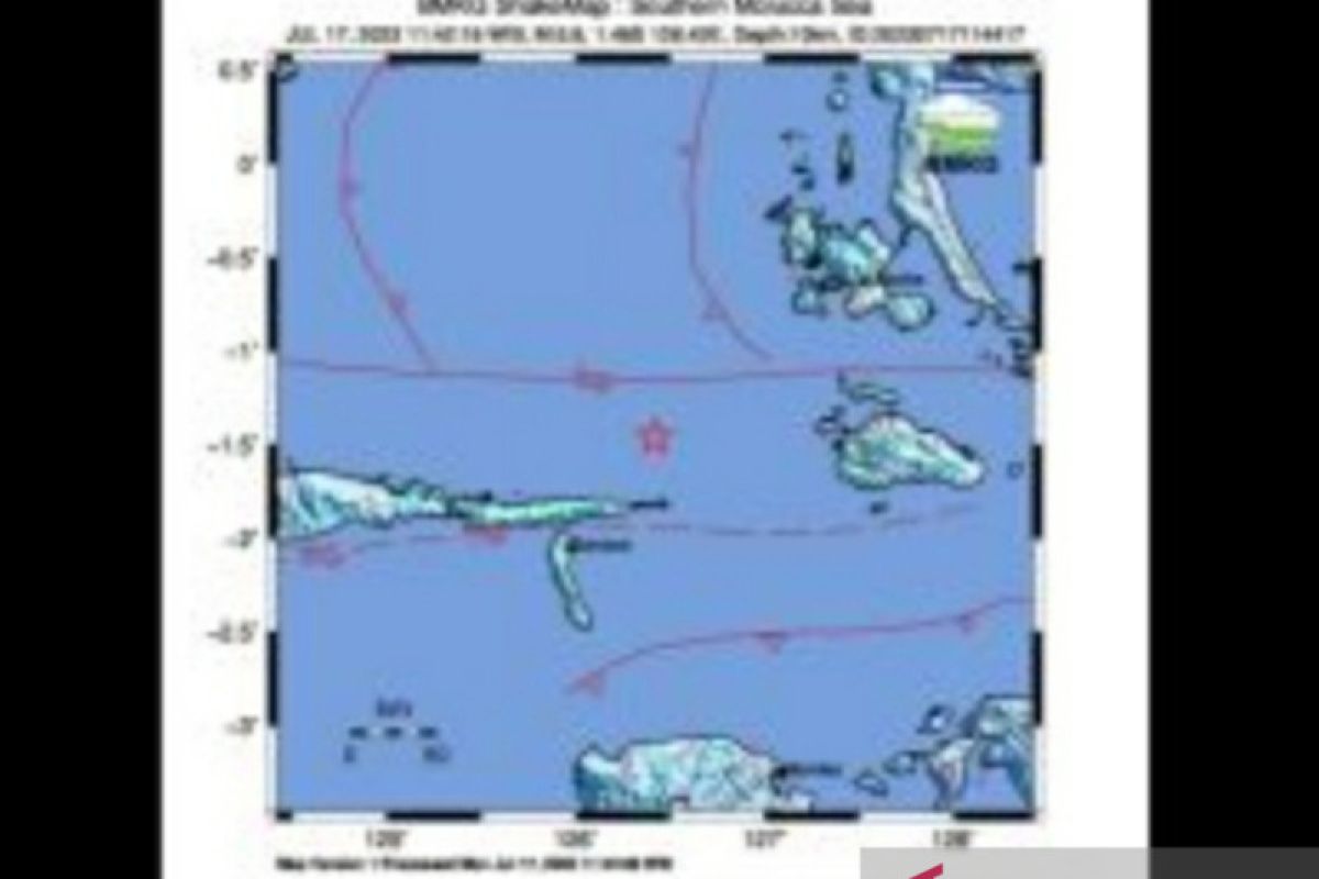Gempa magnitudo 5,8 guncang Maluku Utara