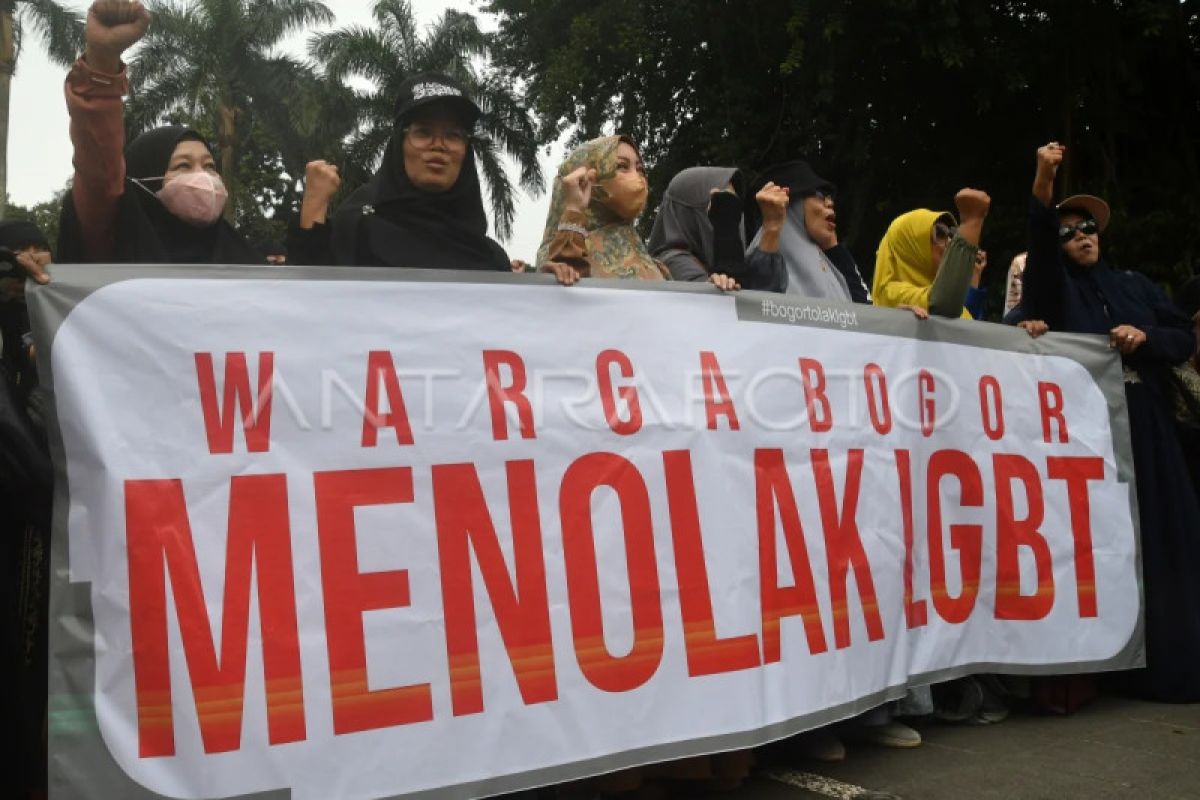 Aksi tolak LGBT di Kota Bogor