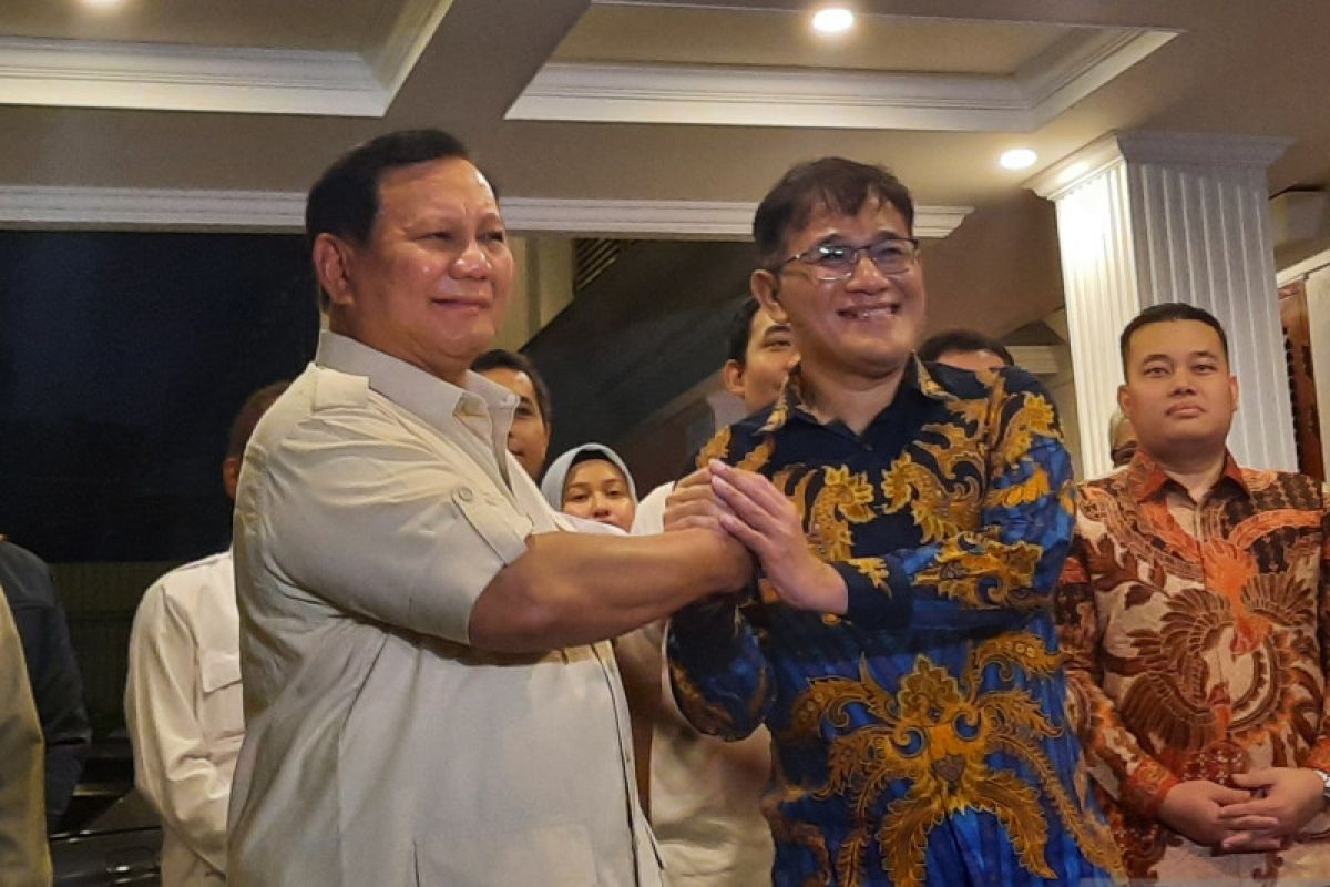Prabowo: Banyak pemikiran yang sama dengan Budiman Sudjatmiko