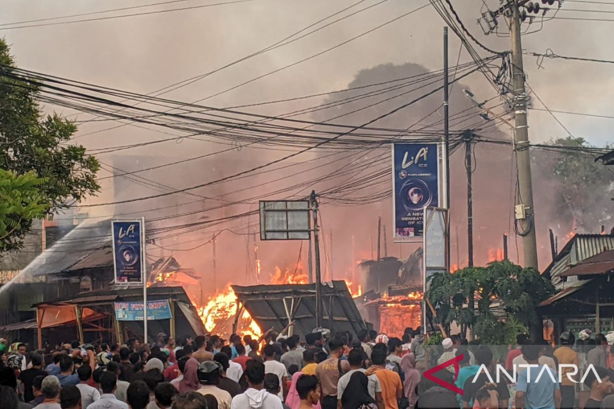 Deretan Ruko di Desa Geulumpang Payong Abdya terbakar