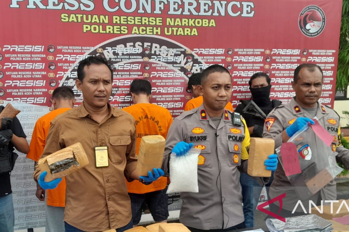 Polres Aceh Utara gagalkan penyelundupan ganja seberat 42 kilogram ke Bali