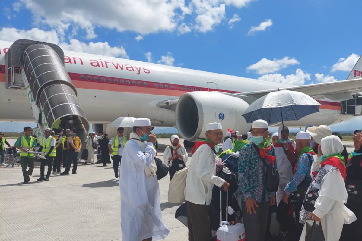 382 haji Lombok Tengah sudah tiba di Bandara Lombok