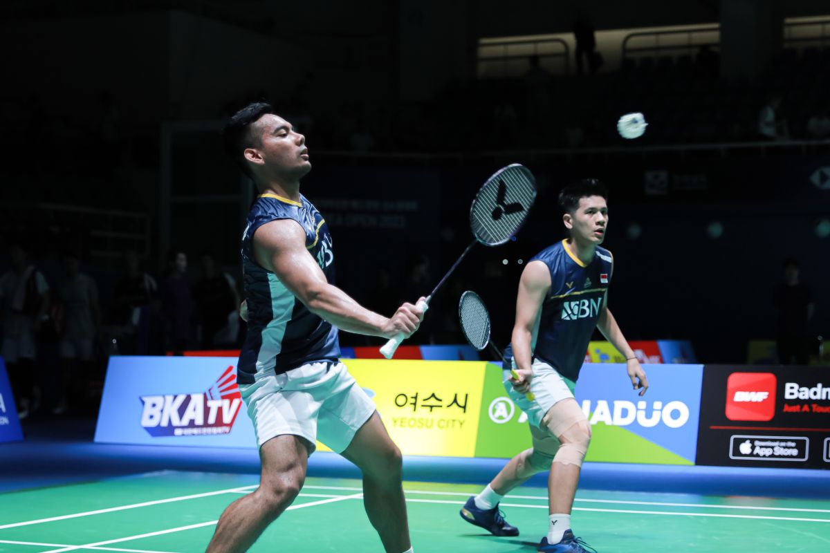 Pramudya/Yeremia terhenti pada babak 16 besar Korea Open 2023