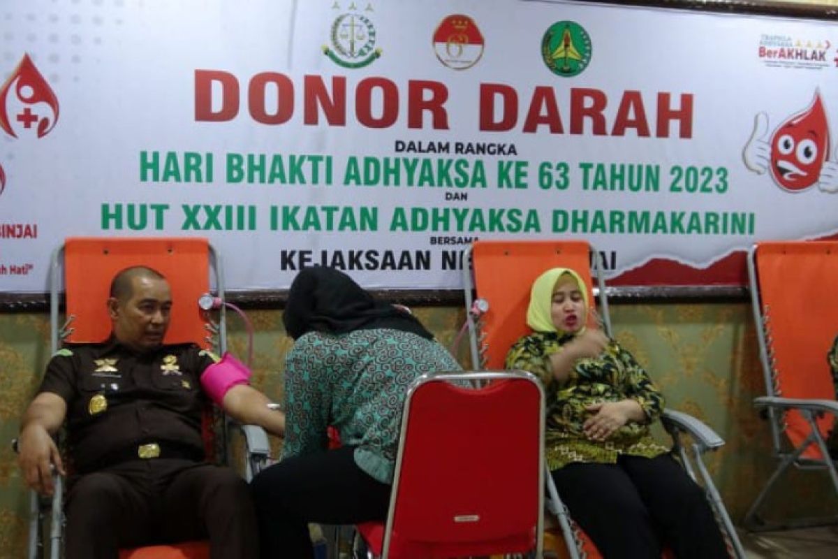 Kejari  Binjai kumpulkan 53 kantong darah untuk rumah sakit