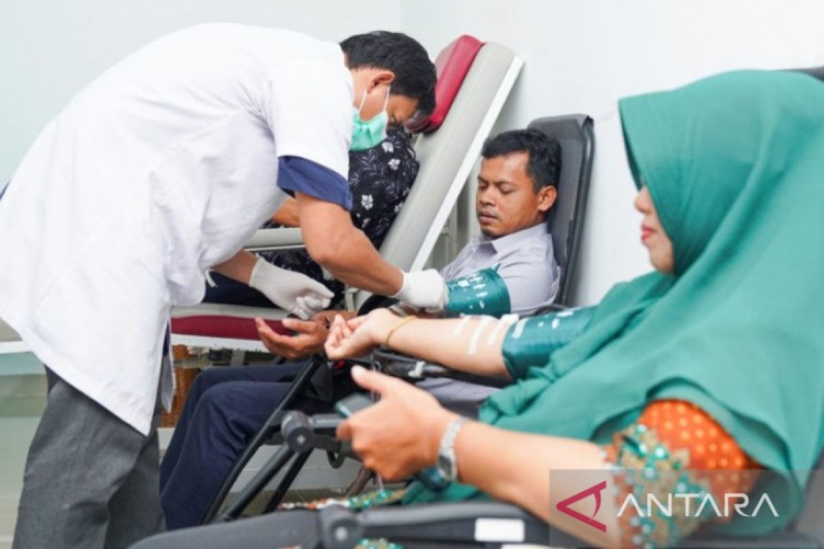 PT Timah-Polres gelar donor perkuat stok darah PMI Bangka Barat