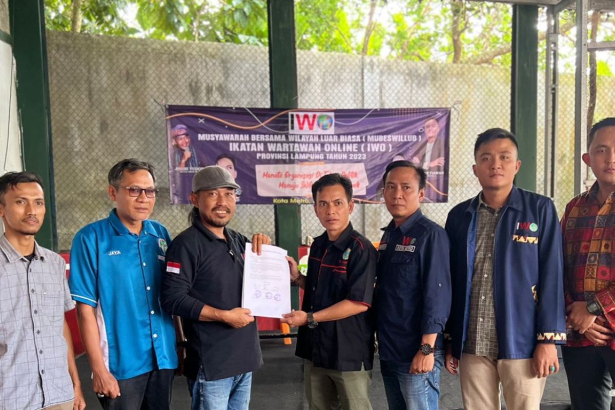 Edi Arsadad terpilih Ketua IWO Lampung lewat Mubes Luar Biasa