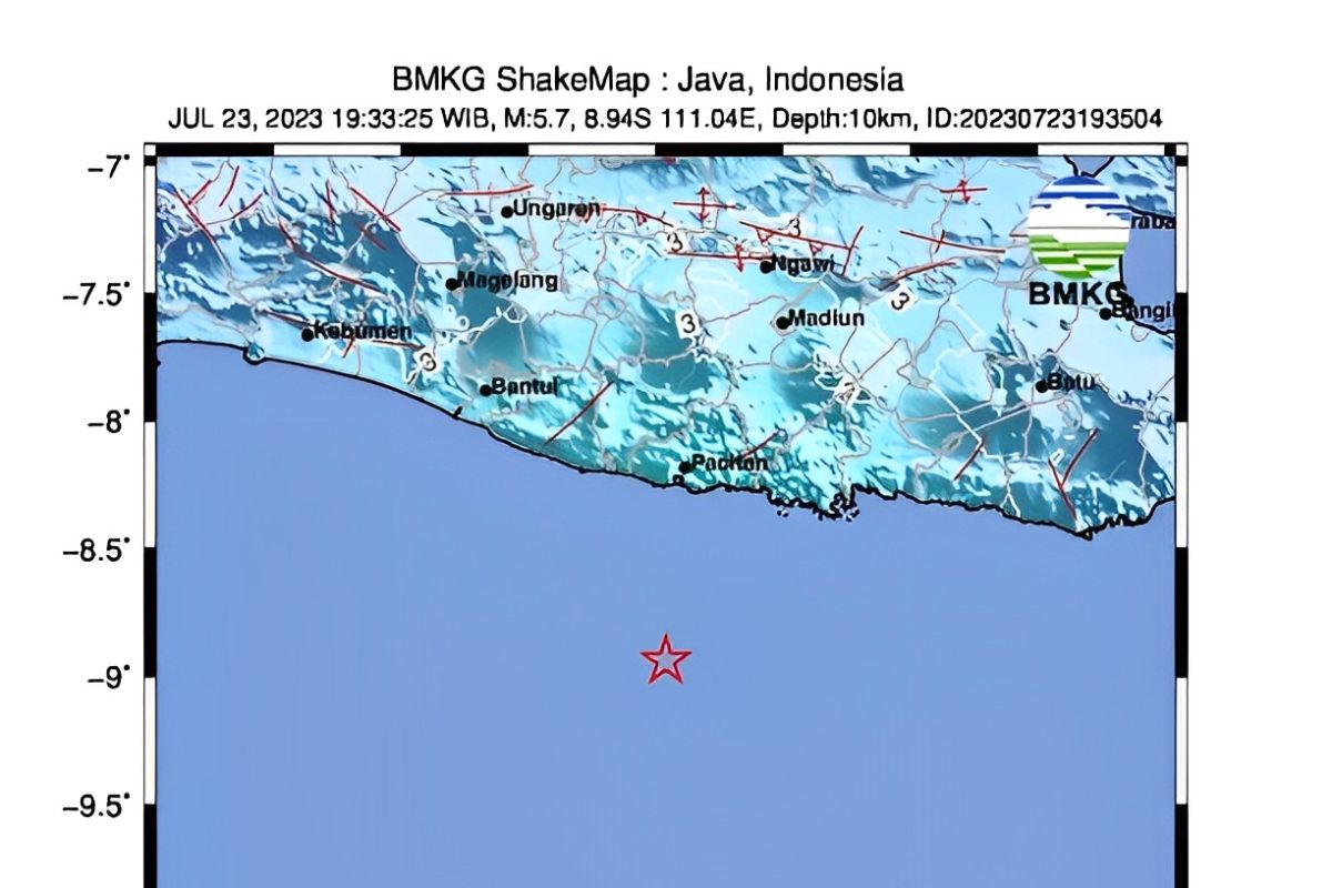 Bmkg Gempa Pacitan Magnitudo 5 5 Akibat Aktivitas Subduksi Lempeng