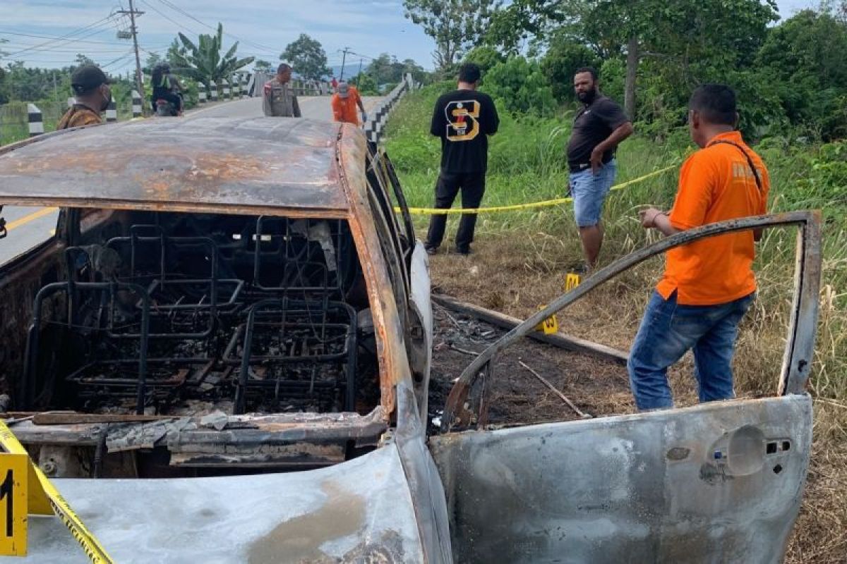 Polresta Jayapura tetapkan dua tersangka kasus pembakaran mobil di Koya Koso