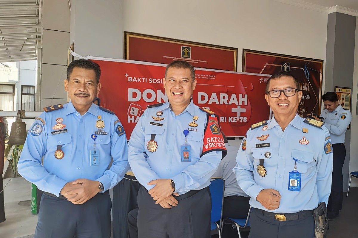 Peringati HDKD 2023, Kantor Imigrasi Palangka Raya ikuti giat donor darah