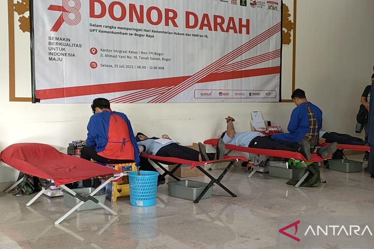 Imigrasi Bogor gandeng PMI gelar donor darah