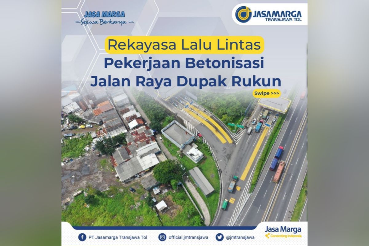 Proyek betonisasi Raya Dupak Surabaya, PT JTT lakukan rekayasa lalu lintas