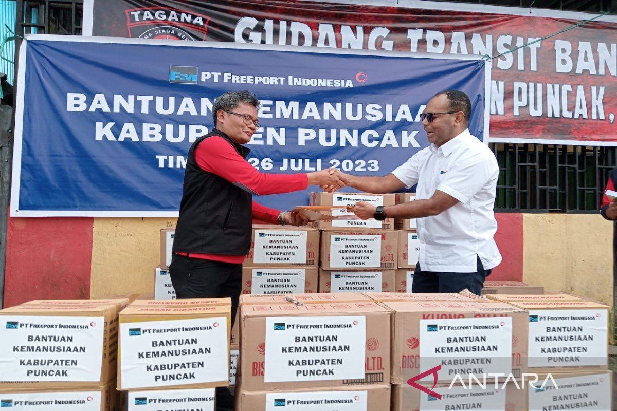 PT Freeport Indonesia serahkan dua ton bantuan tanggap darurat ke Puncak