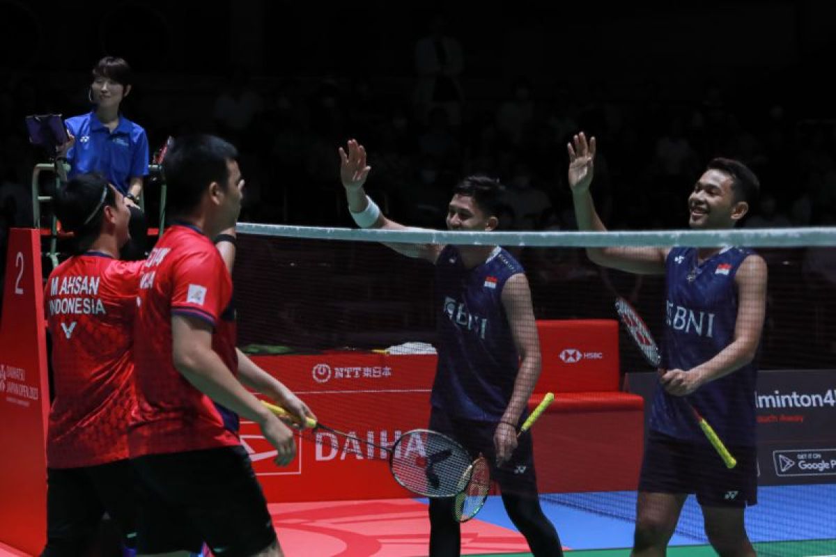 Japan Open 2023 - Fajar/Rian menangi laga perempat final kontra The Daddies