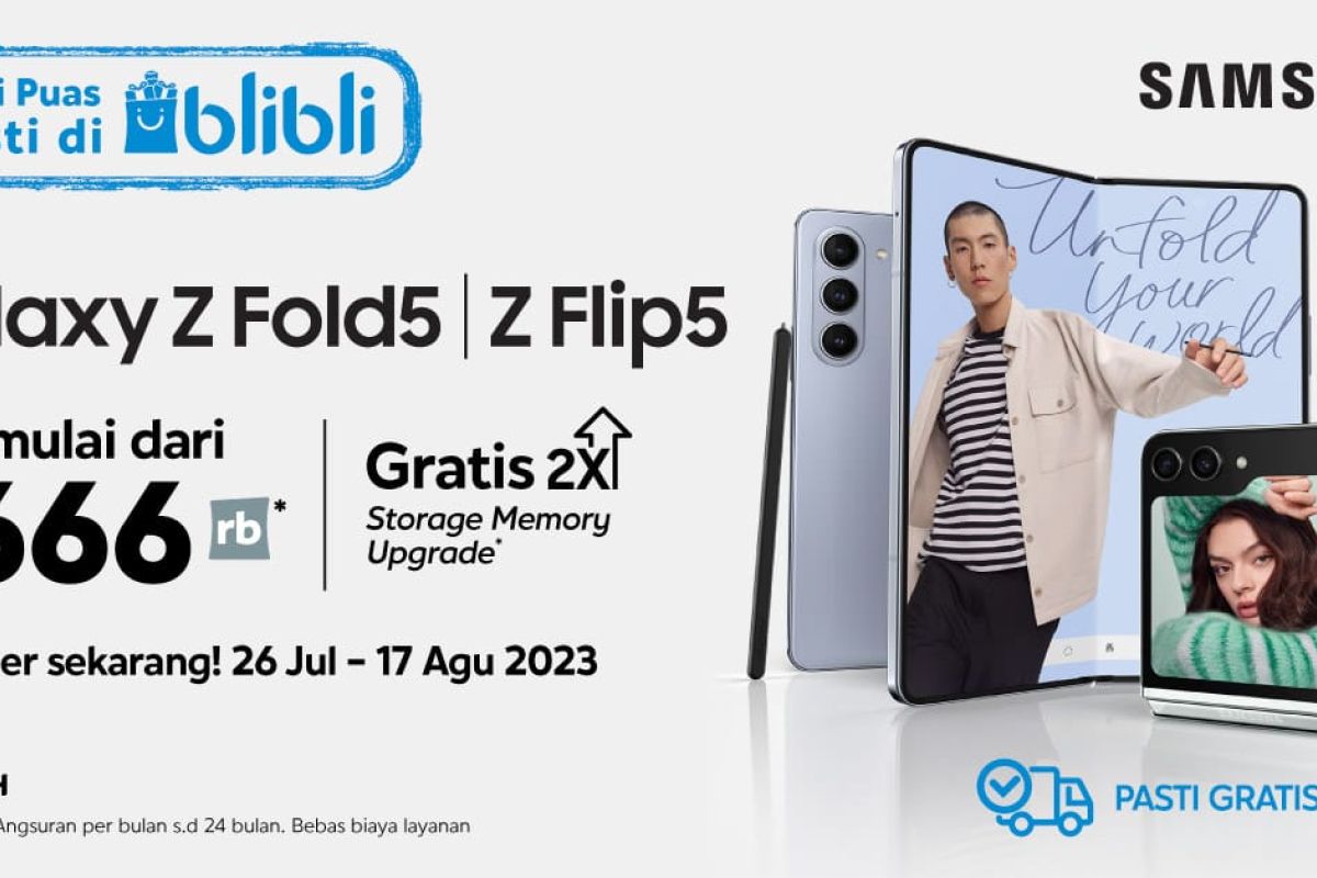 Ini cara Pre Order Galaxy Z Fold5 dan Z Flip5 di Blibli