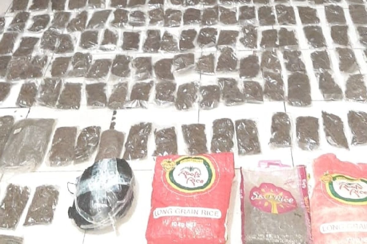 Polisi tangkap WN PNG membawa sembilan kilogram ganja