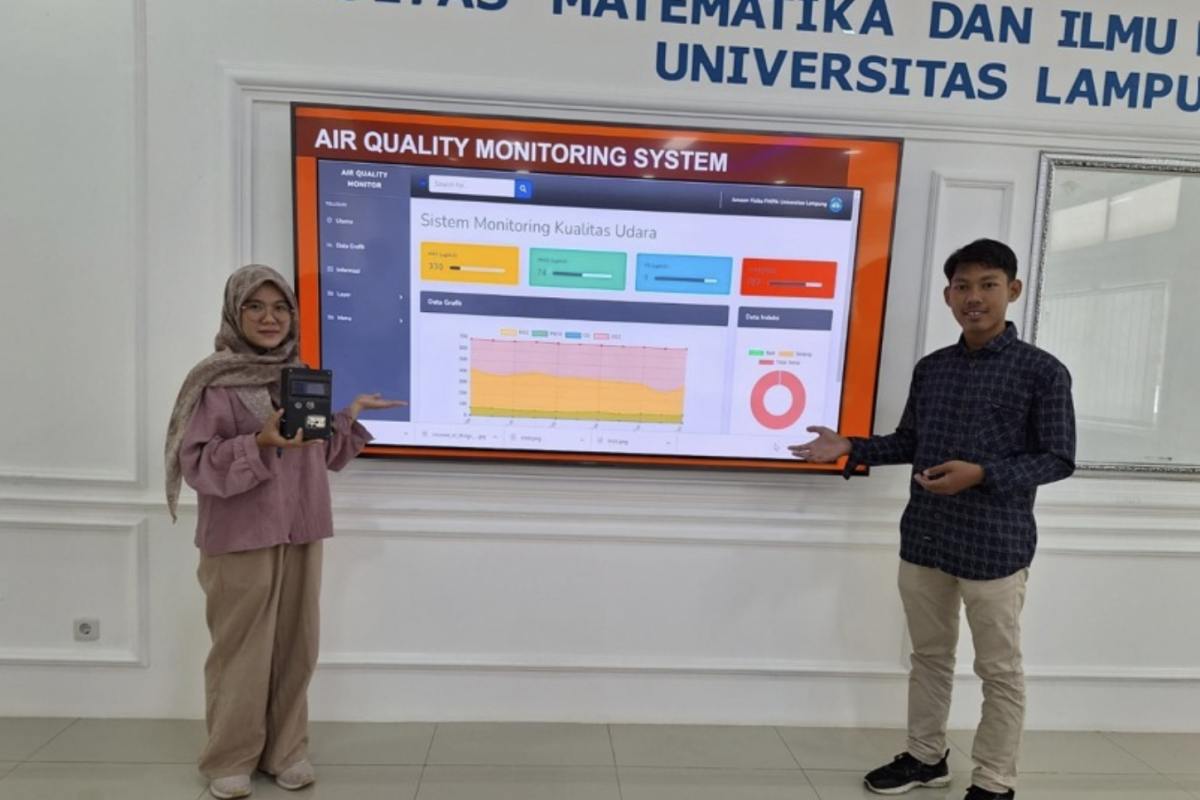 Mahasiswa FMIPA Unila ciptakan alat monitoring kualitas udara berbasis IoT