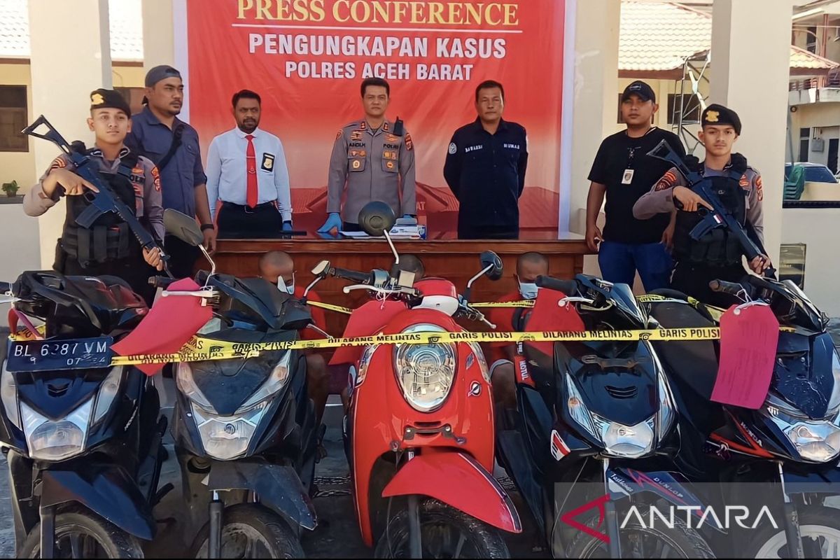 Polres Aceh Barat ungkap jaringan curanmor antarkabupaten