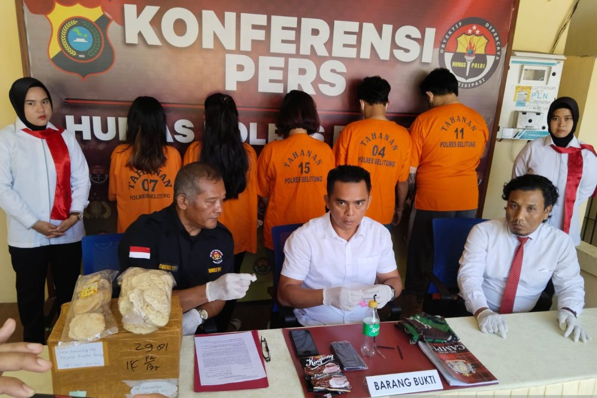 Polres Belitung bekuk lima pelaku penyalahgunaan narkotika