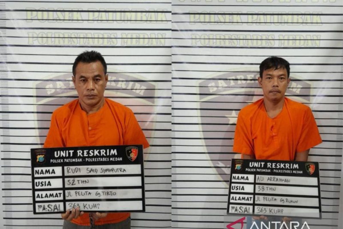 Tim Anti Begal Polrestabes Medan tangkap pencuri  pagar rumah