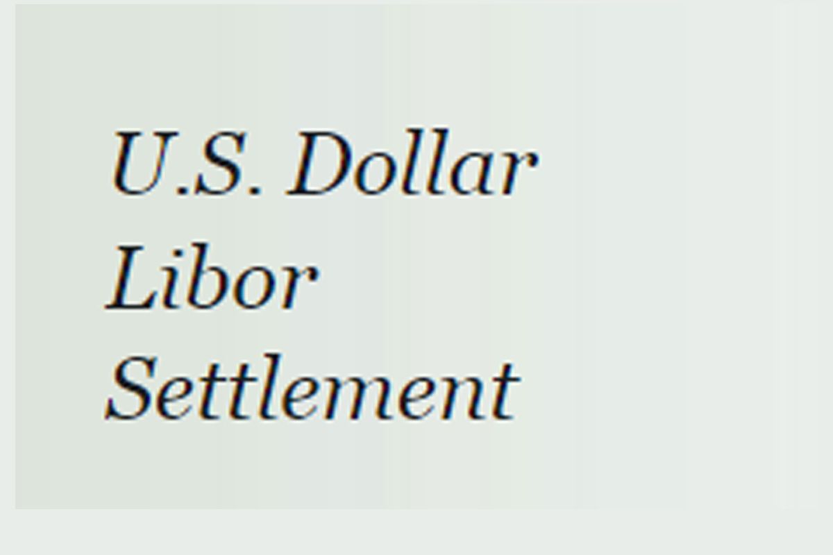 Settlement Administrator Angeion Group Announces Proposed Settlement In U.S. Dollar LIBOR-Based Instrument Class Action