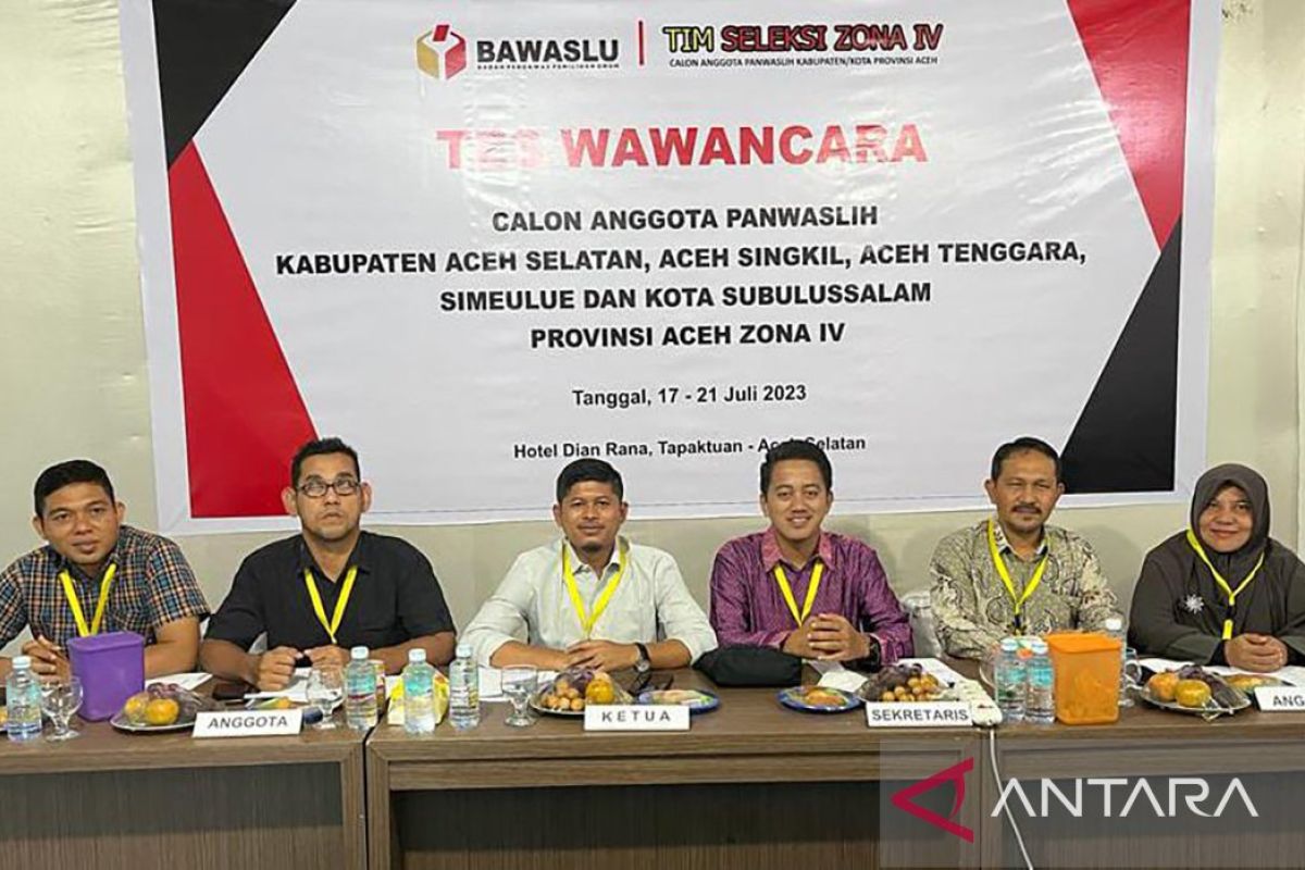 Pansel tetapkan enam calon Panwaslih Aceh Selatan yang dikirim ke Bawaslu, ini namanya