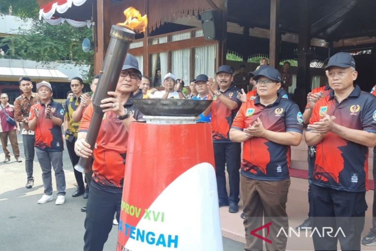 Obor Porprov Jateng 2023 dikirab di Kabupaten  Kudus