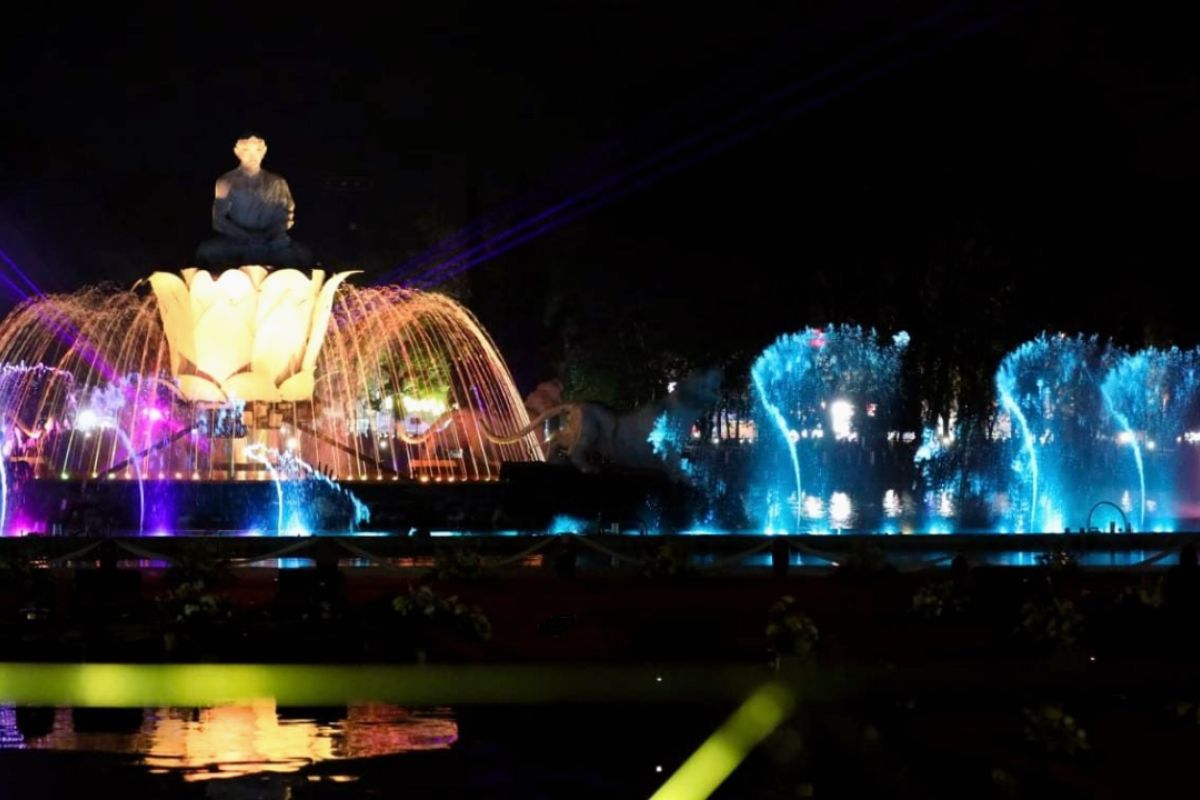 Pemkab Purwakarta siap menggelar pertunjukan air mancur berjoged