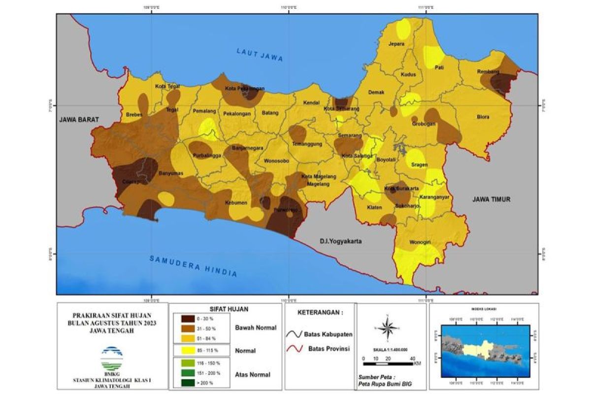 BMKG imbau warga Jateng selatan waspadai dampak kekeringan