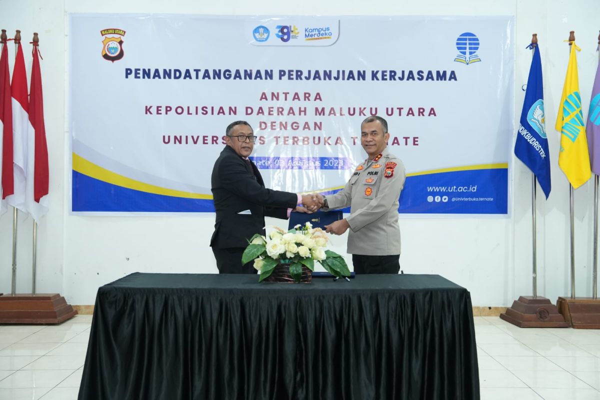 Kapolda Malut hadiri perjanjian kerjasama dengan Universitas Terbuka Ternate