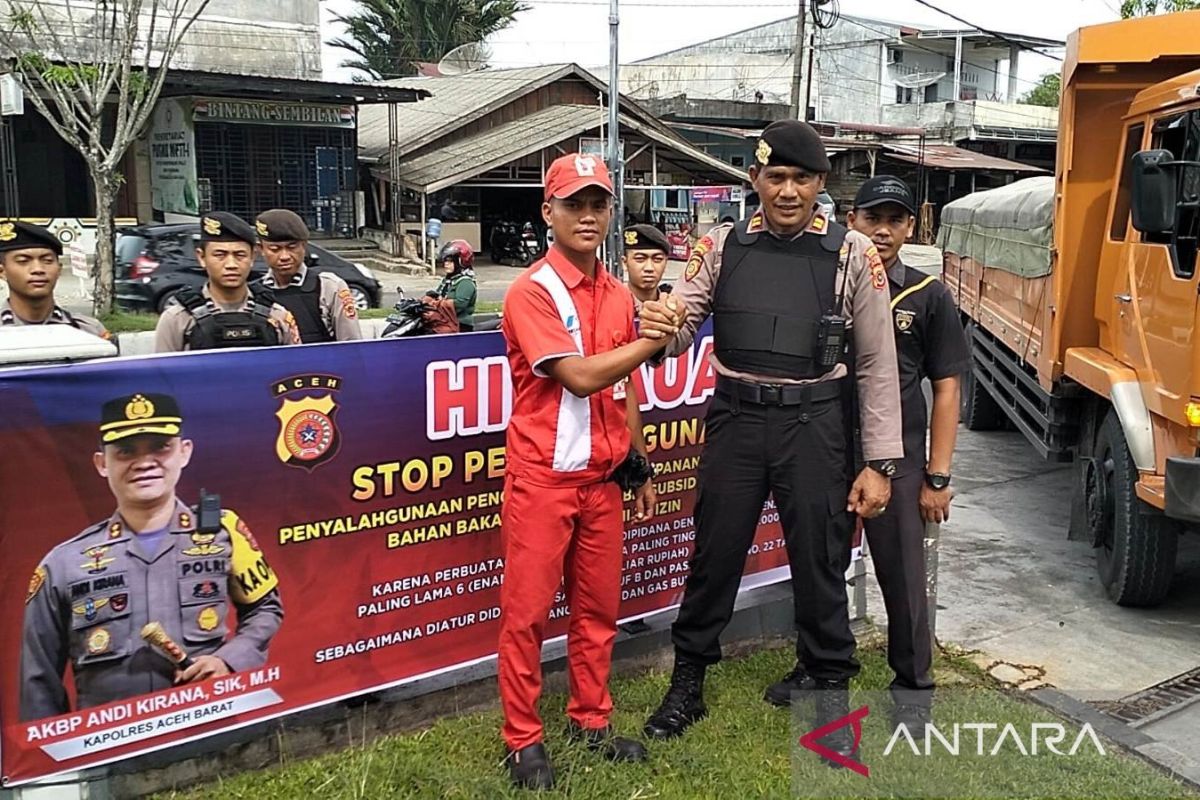 Polres Aceh Barat sosialisasi sanksi penyalahgunaan BBM bersubsidi