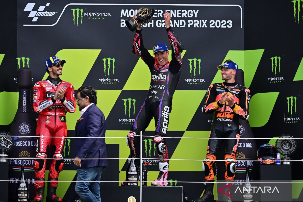 Aleix Espargaro salip Francesco Bagnaia untuk menangi Moto GP Inggris
