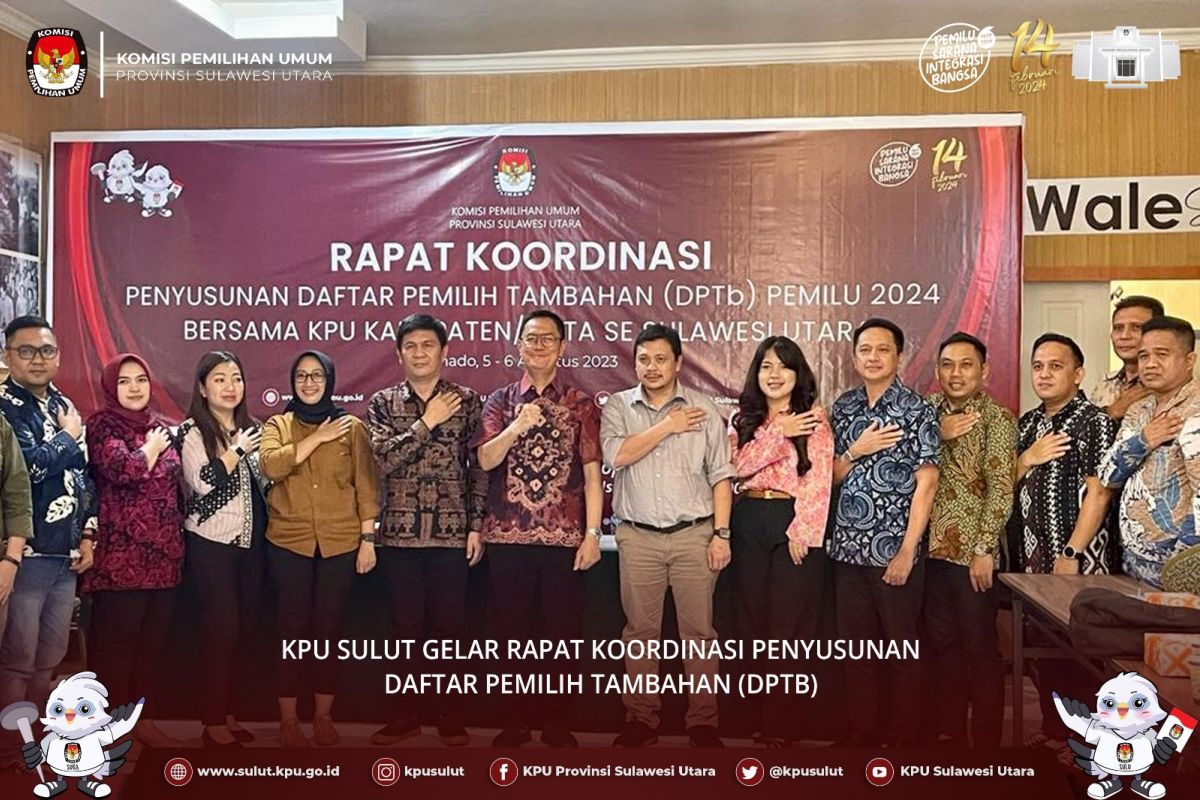 KPU Sulawesi Utara lakukan rakor penyusunan DPTb pemilu