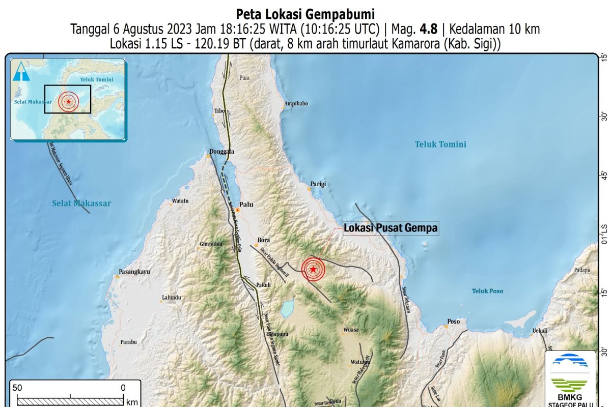 Gempa susulan di Sigi Sulteng meningkat jadi 24 kali