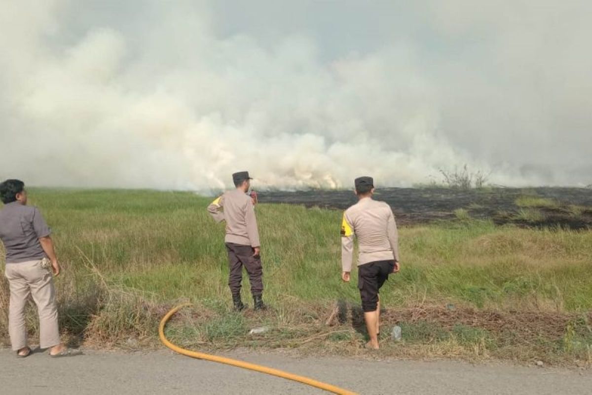 Delapan titik api kembali terpantau di tiga kecamatan wilayah Daha
