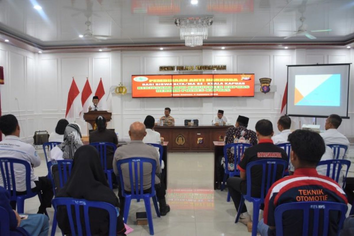 Pelajar Kapuas diberikan pemahaman bahaya penyalahgunaan narkoba