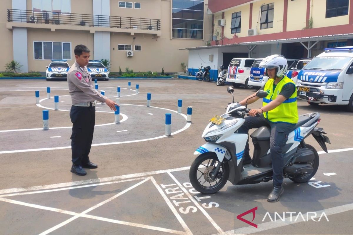 Polres Bogor mulai terapkan lintasan baru untuk ujian praktik SIM sepeda motor