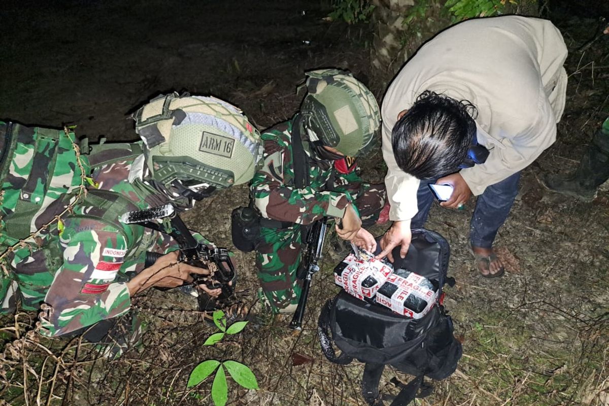 Penyelundupan 10 kg sabu dari Malaysia digagalkan Satgas Pamtas RI